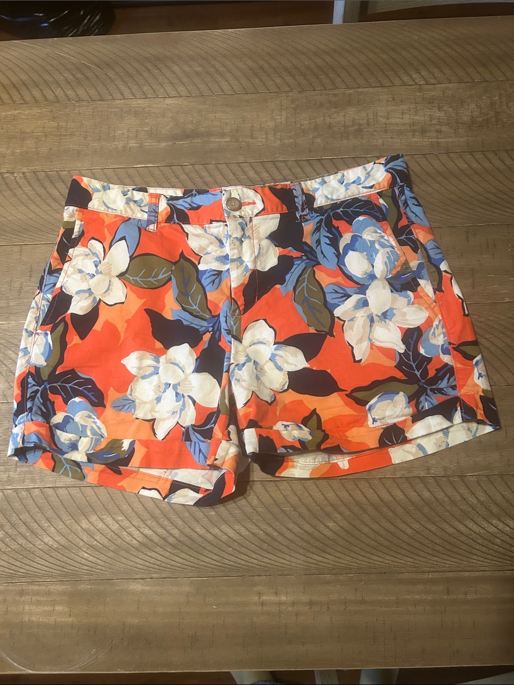 Gap Floral Print Orange Women's Shorts